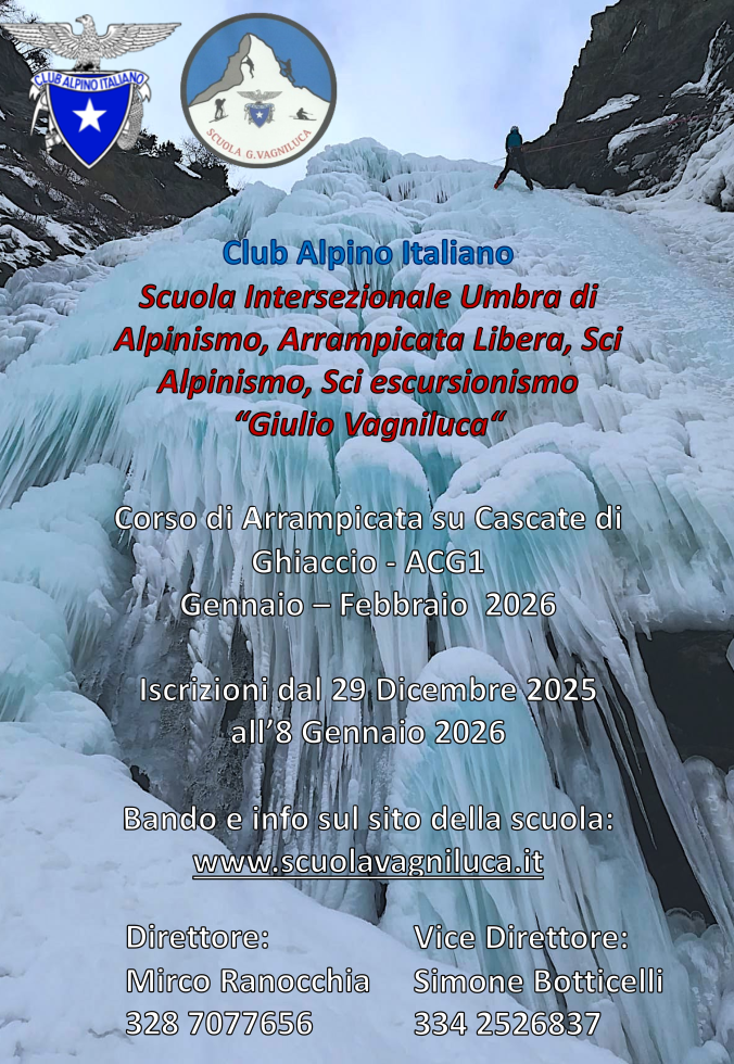 CORSO DI ARRAMPICATA SU CASCATE DI GHIACCIO – ACG1